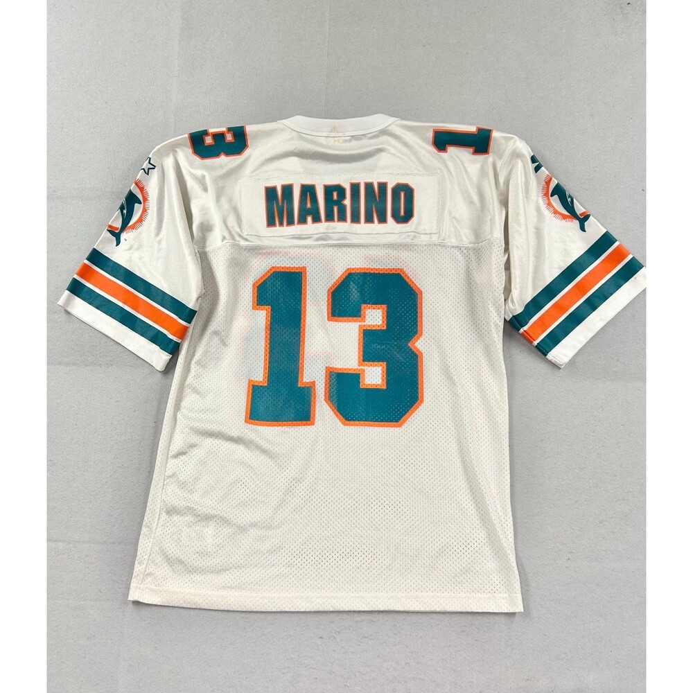 Vintage Dan Marino Miami Dolphins NFL White Jersey Starter Size 52